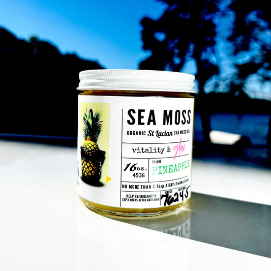 Sea Moss Gel 16 oz (Wild Harvested, Organic, & Pineapple Infused)